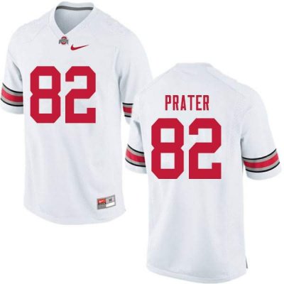 NCAA Ohio State Buckeyes Men's #82 Garyn Prater White Nike Football College Jersey MDV0045VN